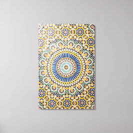 Lienzo Patrón de mosaico geométrico, Marruecos