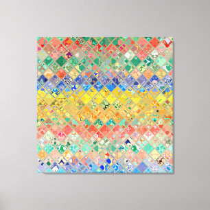 Lienzo Patrón de mosaico multicolor