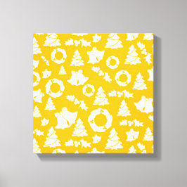 Lienzo Patrón de Navidad Amarillo