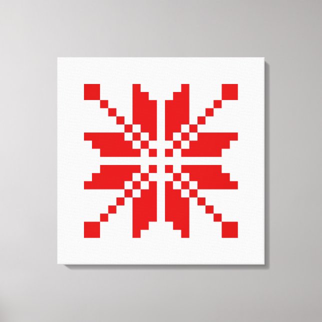 Lienzo Patrón de Navidades de copos de nieve de Navidad (Anverso)