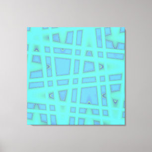 Lienzo Patrón de onda geométrica moderna de Ocean Blue Ba