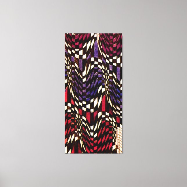 Lienzo Patrón de ondas de cuadros de Art Nouveau (Anverso)