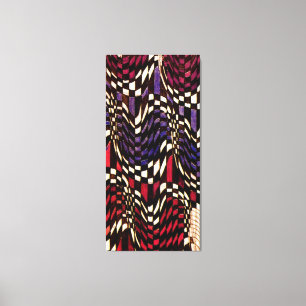 Lienzo Patrón de ondas de cuadros de Art Nouveau