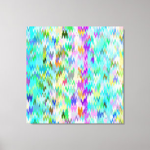 Lienzo Patrón de ondas de mosaico multicolor #5