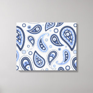 Lienzo Patrón de paisley azul