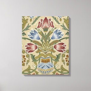 Lienzo Patrón de Papel Pintado Floral Brocado de William 