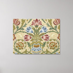 Lienzo Patrón de Papel Pintado Floral Brocado de William