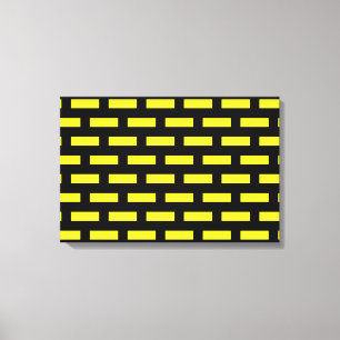Lienzo Patrón de pared negro y amarillo