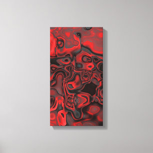 Lienzo Patrón de piedra de efecto dominante rojo