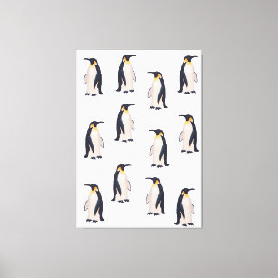 Lienzo Patrón de pingüinos lindos