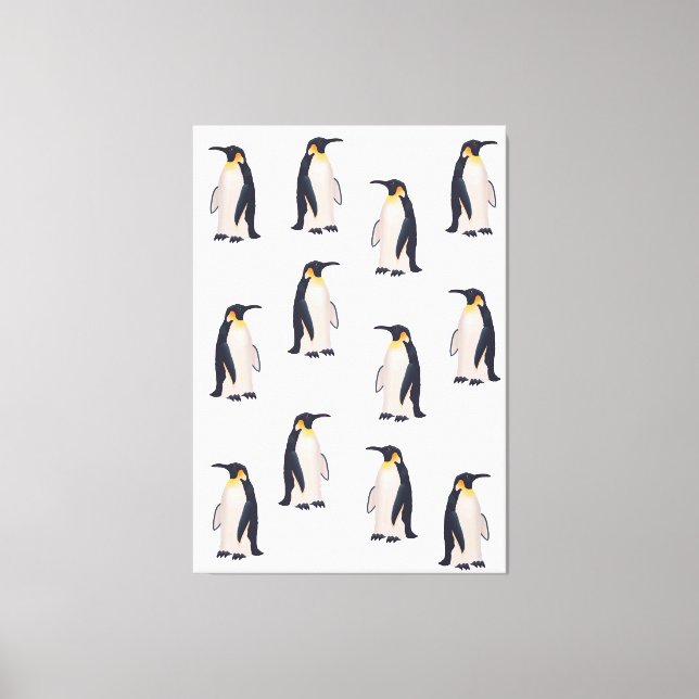Lienzo Patrón de pingüinos lindos (Anverso)