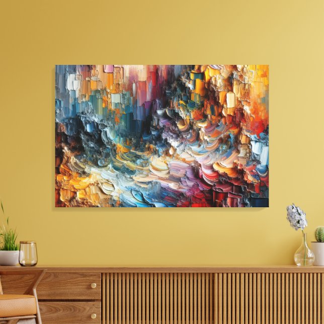 Lienzo Patrón de pintura con textura gruesa (Insitu (Sala de estar))