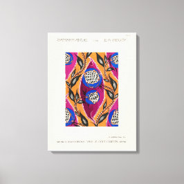 Lienzo Patrón de pochoir de flores en Art Nouveau