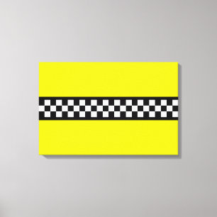 Lienzo Patrón de raya de verificación de taxi