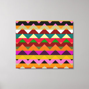 Lienzo Patrón de rayas de zigzag multicolor 10