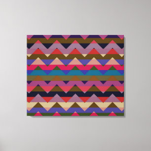 Lienzo Patrón de rayas de zigzag multicolor 8