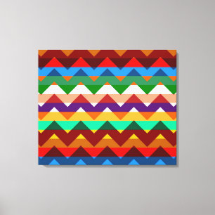 Lienzo Patrón de rayas de zigzag multicolor 9