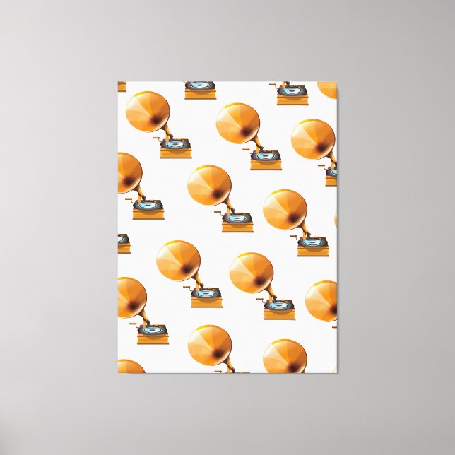 Lienzo Patrón de registro de gramófono. (Anverso)