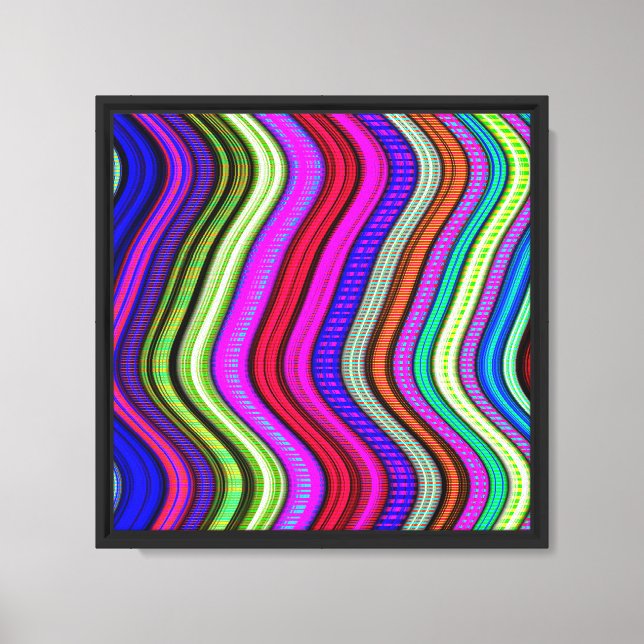 Lienzo Patrón de serpiente de color neón (Anverso)