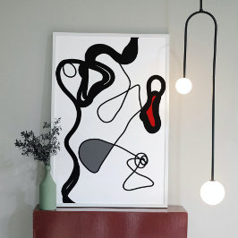 Lienzo Patrón de sujeción: Resumen negro, blanco, gris y