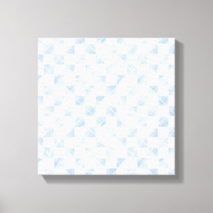 Lienzo Patrón de tablero de cheques azul blanco moderno