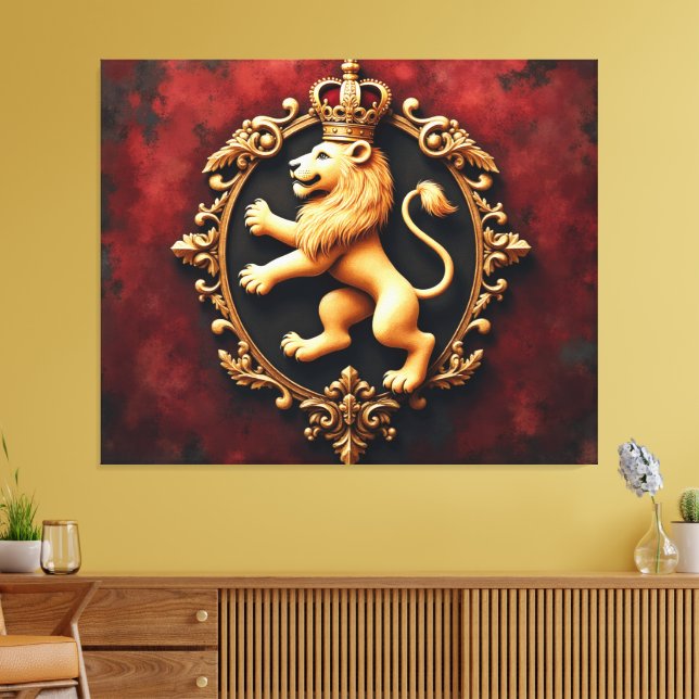 Lienzo Patrón de Tapiz Heráldico Real (Insitu (Sala de estar))