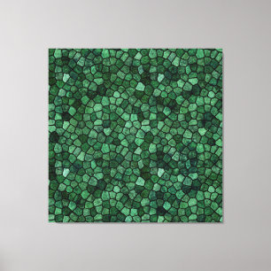 Lienzo Patrón de Terrazzo de Parche Mosaico Verde Jade