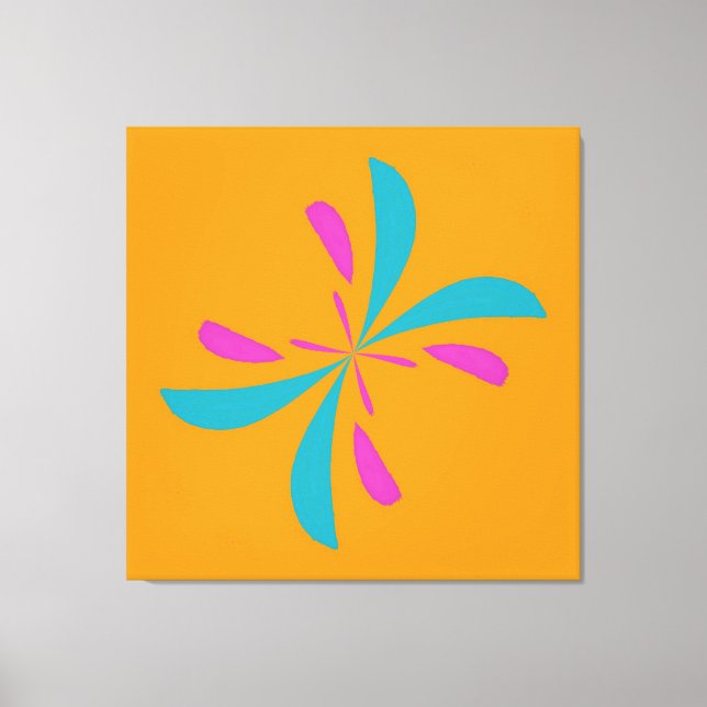 Lienzo Patrón de vuelo de mariposa abstracto simple (Anverso)