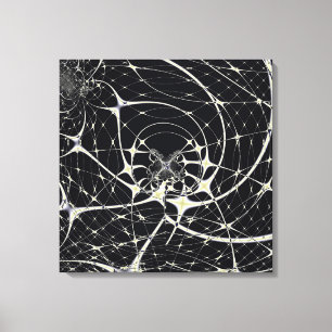 Lienzo Patrón dorado abstracto de telaraña gótica