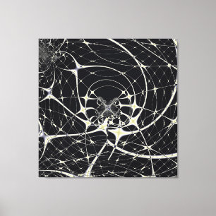 Lienzo Patrón dorado abstracto de telaraña gótica