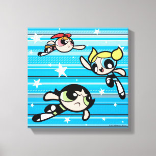 Lienzo Patrón estrella de Chicas Powerpuff