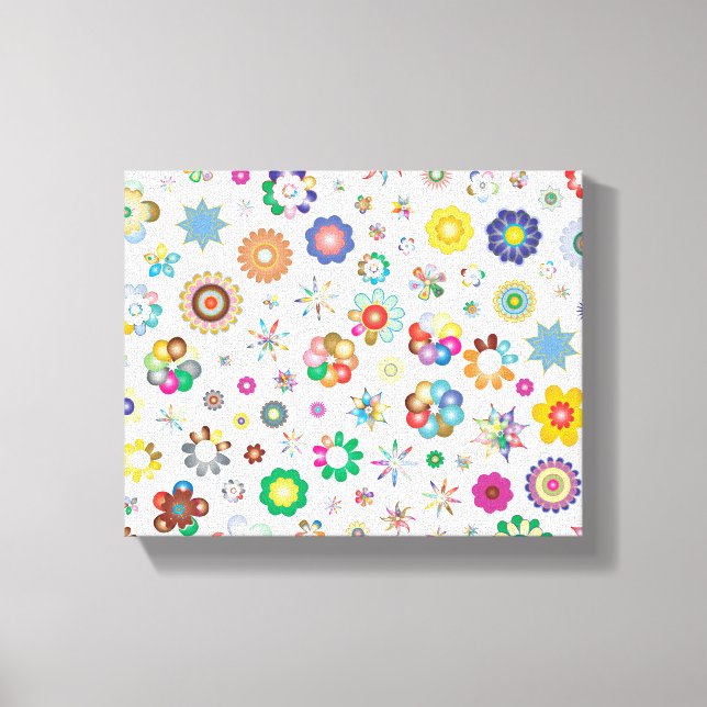 Lienzo Patrón Floral (Anverso)