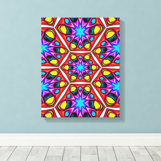 Lienzo Patrón floral abstracto elegante (Insitu (piso de madera))