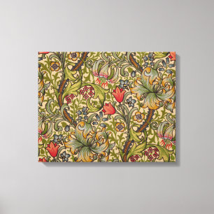 Lienzo Patrón floral antiguo de lirio dorado de William M