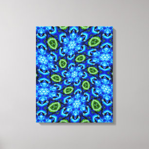 Lienzo Patrón floral azul abstracto