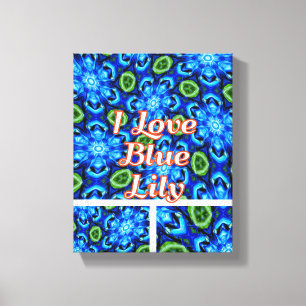 Lienzo Patrón floral azul abstracto