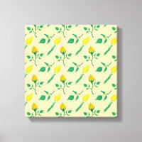 Patrón floral con flores amarillas de rosa y tulip