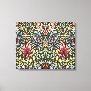Lienzo Patrón floral de cabeza de serpiente de William Mo