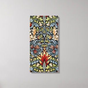 Lienzo Patrón floral de cabeza de serpiente de William Mo