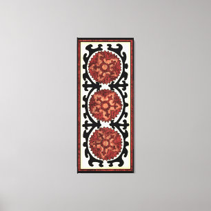 Lienzo Patrón floral decorativo estilo suzani