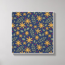 Patrón Floral Dorado Diseño Botánico