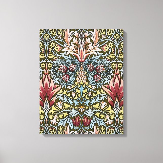 Lienzo Patrón floral William Morris Snakeshead (Anverso)