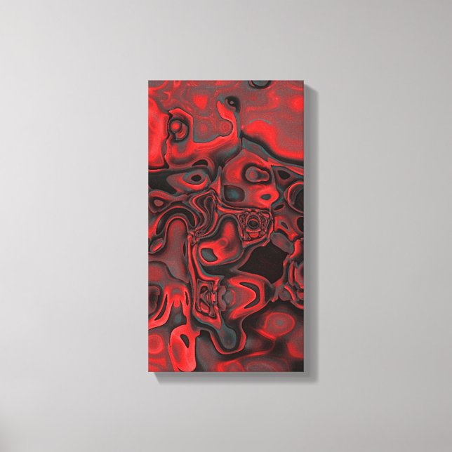 Lienzo Patrón Gemstone dominante rojo (Anverso)