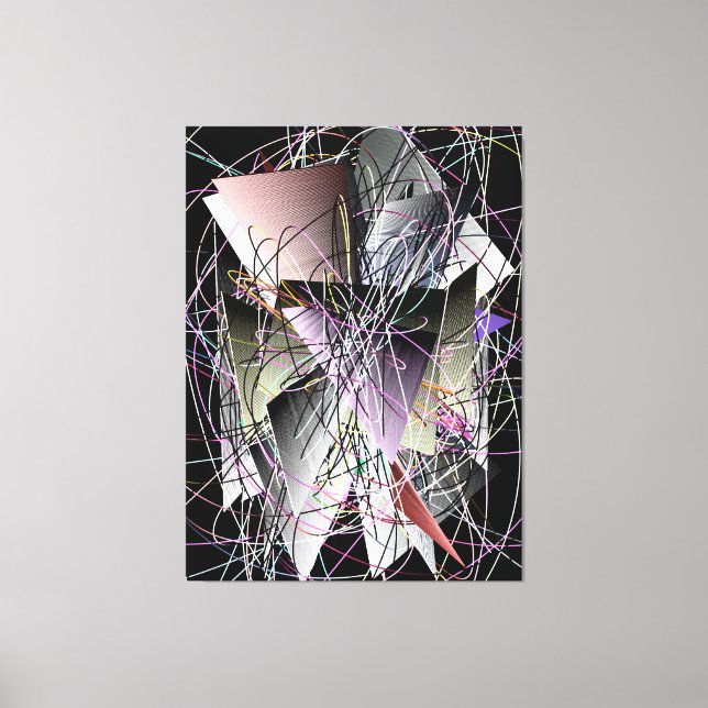 Lienzo Patrón geométrico abstracto 3D (Anverso)