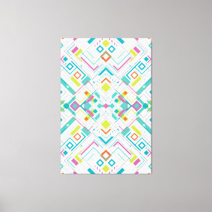 Lienzo Patrón geométrico abstracto azteca