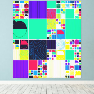 Lienzo Patrón geométrico Bauhaus contemporáneo moderno