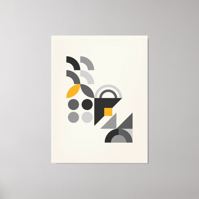 Lienzo Patrón geométrico de Bauhaus (Anverso)