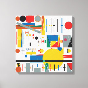 Lienzo Patrón geométrico de Bauhaus cuántico