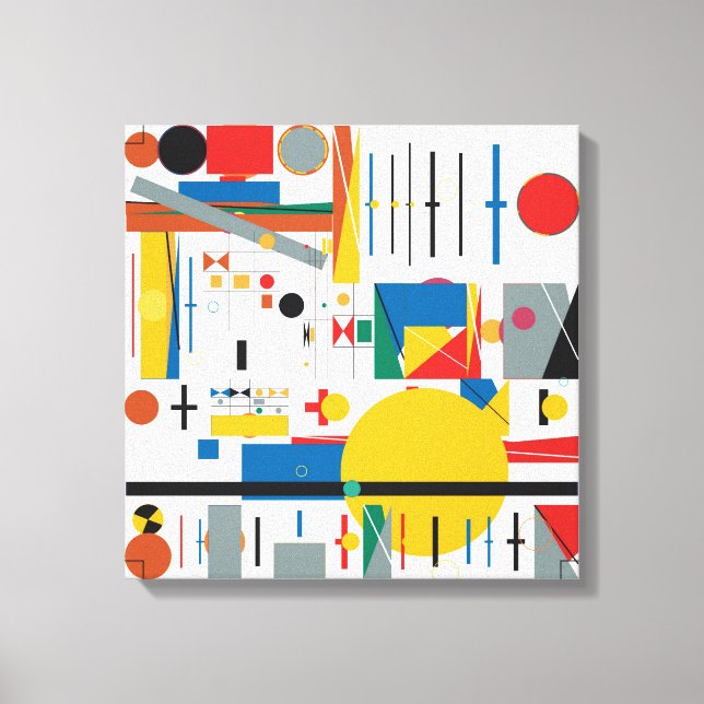 Lienzo Patrón geométrico de Bauhaus cuántico (Anverso)