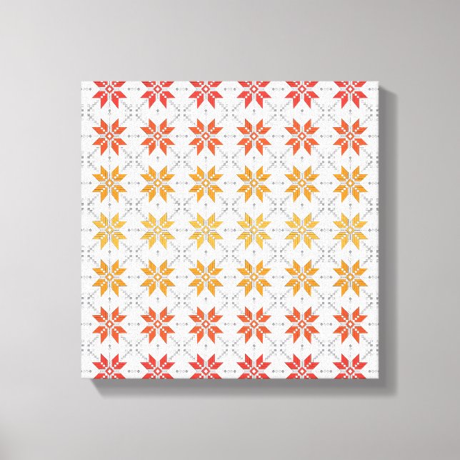 Lienzo Patrón geométrico IV del SUN matutino (Anverso)